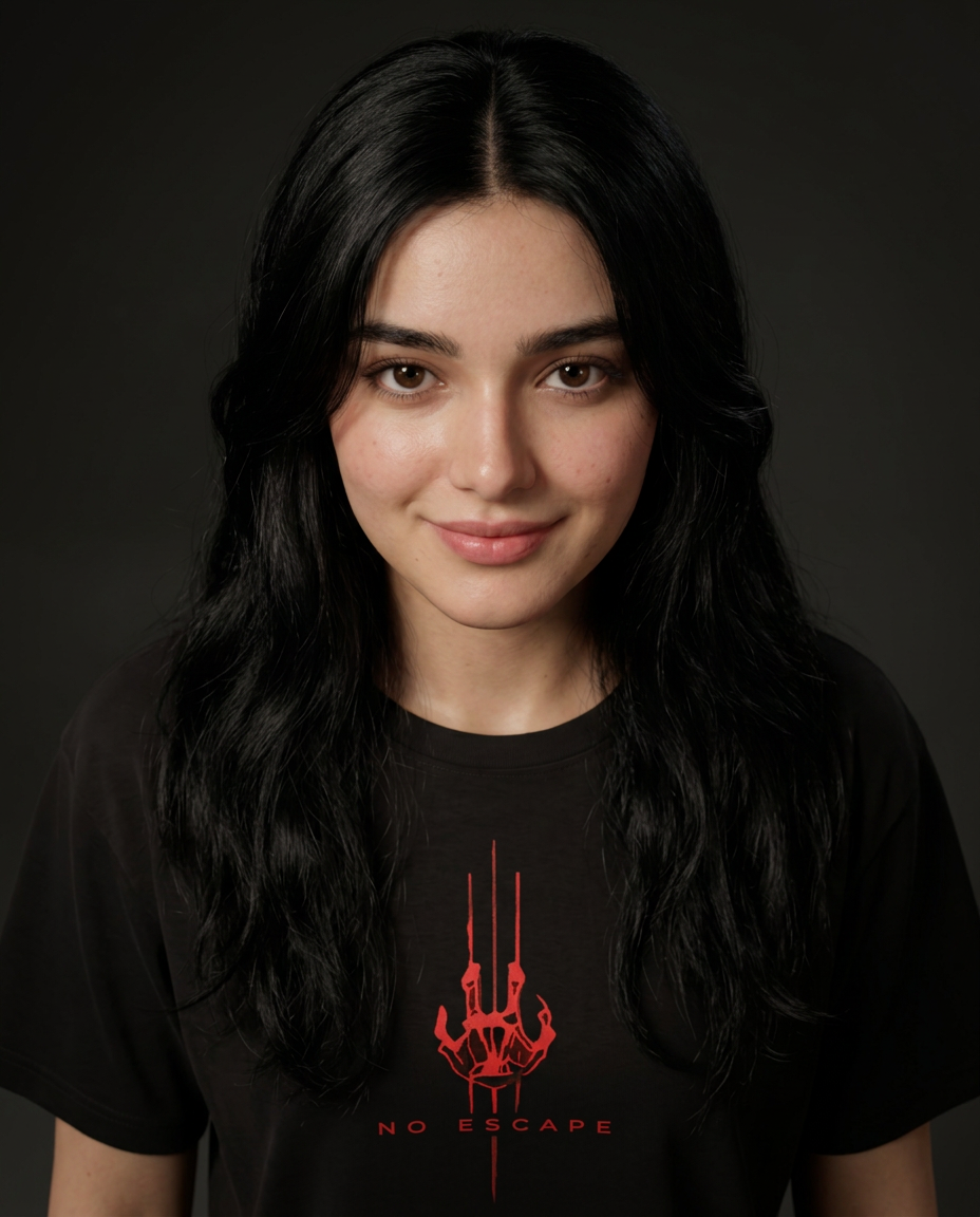 Zero Percentile "No Escape" Oversized Graphic T-Shirt | Red Cyberpunk Back Print | 240 GSM 100% Cotton Premium Streetwear Tee| Women