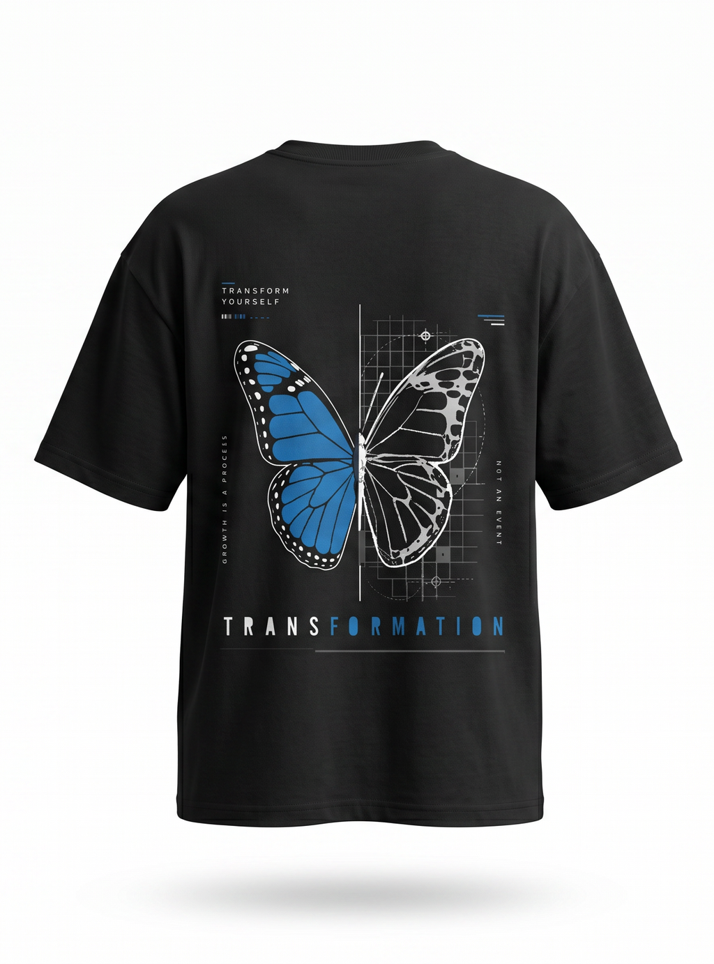 ZERO PERCENTILE Metamorph | Men's 240 GSM Drop Shoulder Oversized Graphic T-Shirt