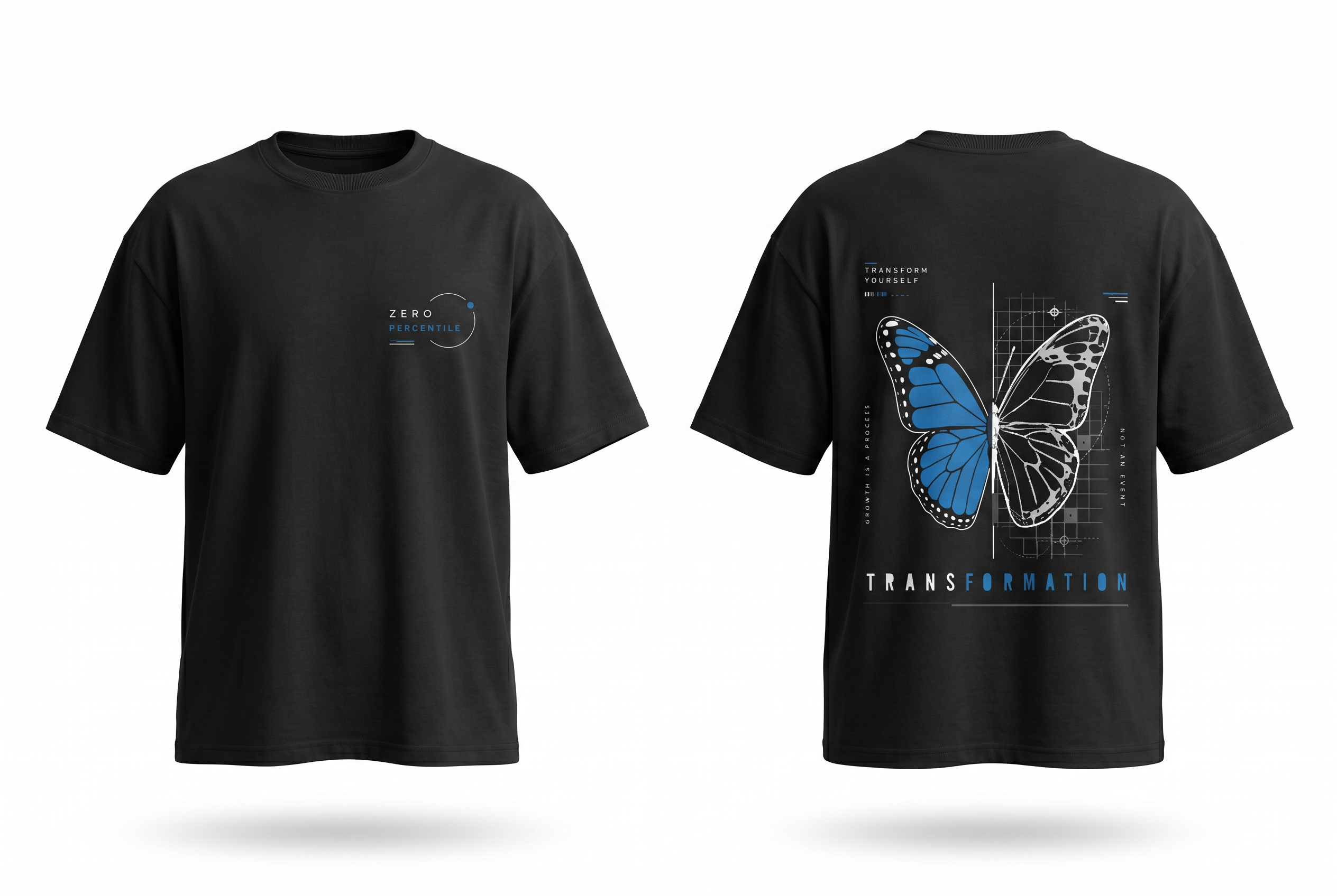 ZERO PERCENTILE Metamorph | Women's 240 GSM Oversized Graphic T-Shirt