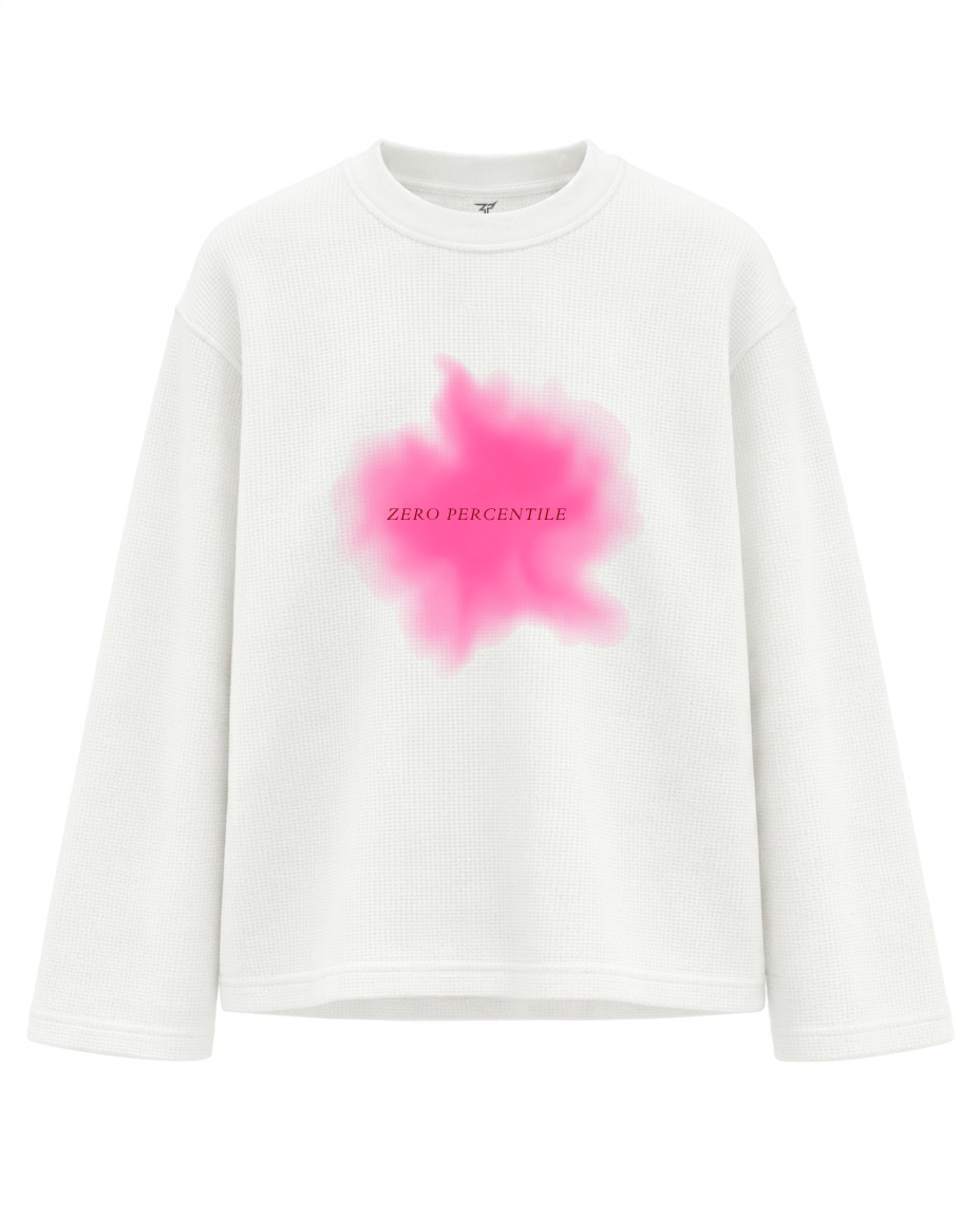 Zero Percentile | "Let Go. Grow." Waffle Knit Long Sleeve Tee