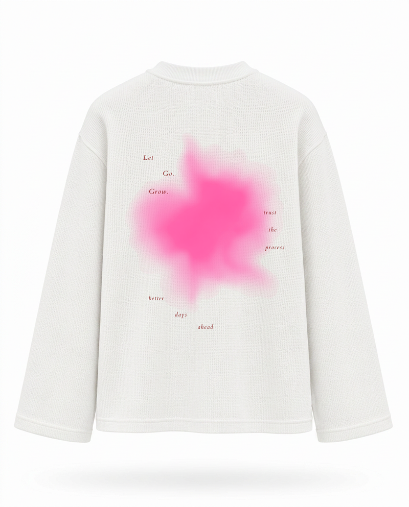 Zero Percentile | "Let Go. Grow." Waffle Knit Long Sleeve Tee