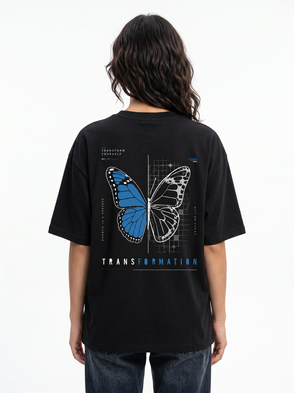 ZERO PERCENTILE Metamorph | Women's 240 GSM Oversized Graphic T-Shirt