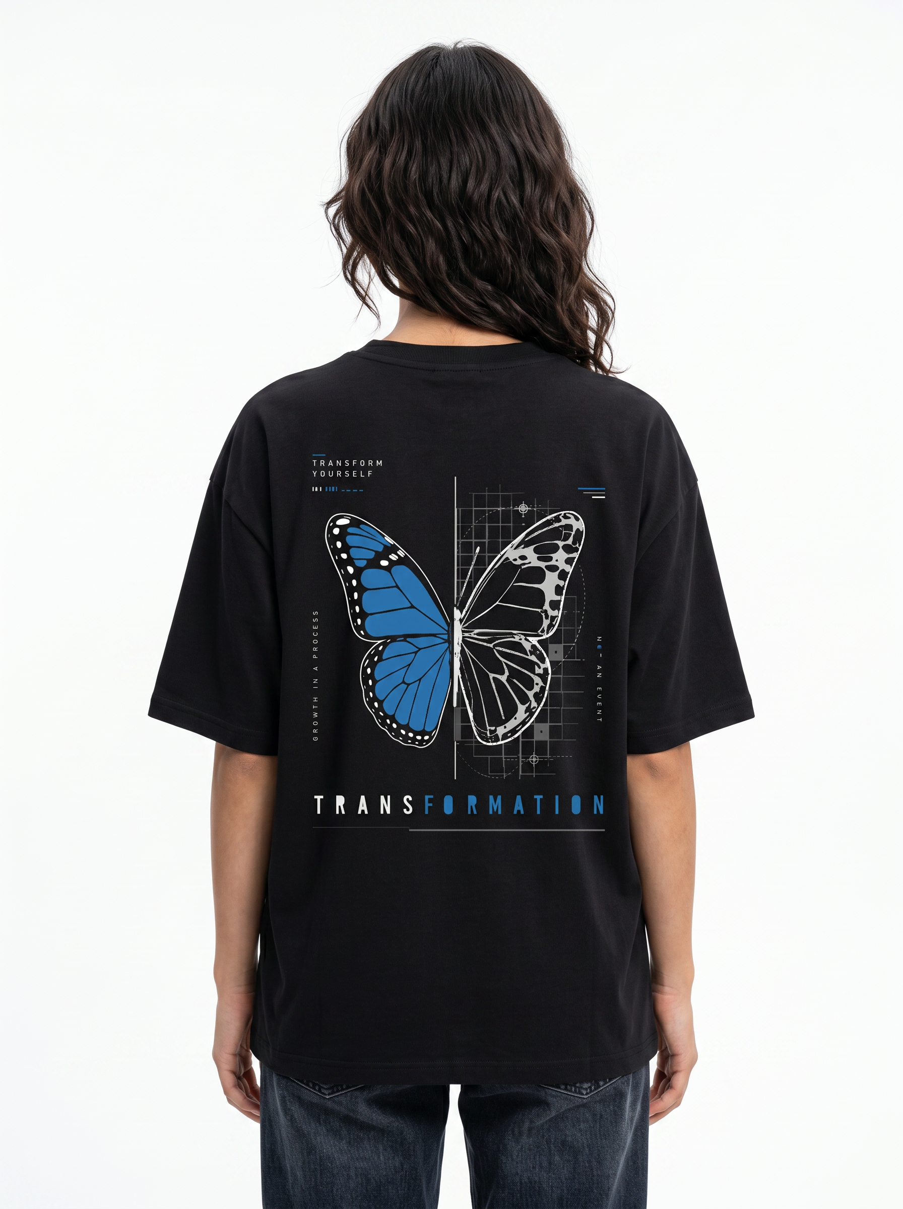 ZERO PERCENTILE Metamorph | Women's 240 GSM Oversized Graphic T-Shirt