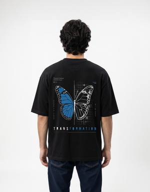 ZERO PERCENTILE Metamorph | Men's 240 GSM Drop Shoulder Oversized Graphic T-Shirt
