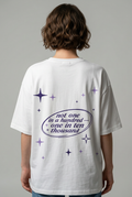 Zero Percentile Oversized Graphic T-Shirt | 240 GSM Premium Heavyweight Cotton | Front &amp; Back Print | Women