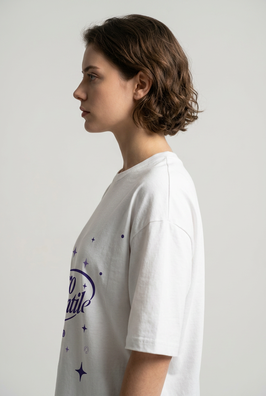 Zero Percentile Oversized Graphic T-Shirt | 240 GSM Premium Heavyweight Cotton | Front &amp; Back Print | Women