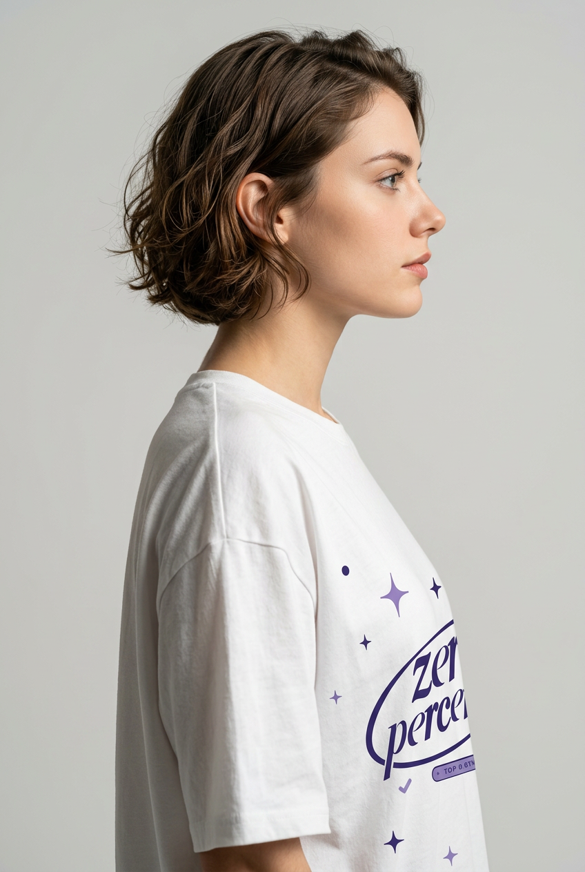Zero Percentile Oversized Graphic T-Shirt | 240 GSM Premium Heavyweight Cotton | Front &amp; Back Print | Women
